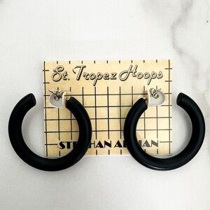 Vintage St. Tropez Hoops-Stephan Adrian Black Hoops- Deadstock - 1980’s